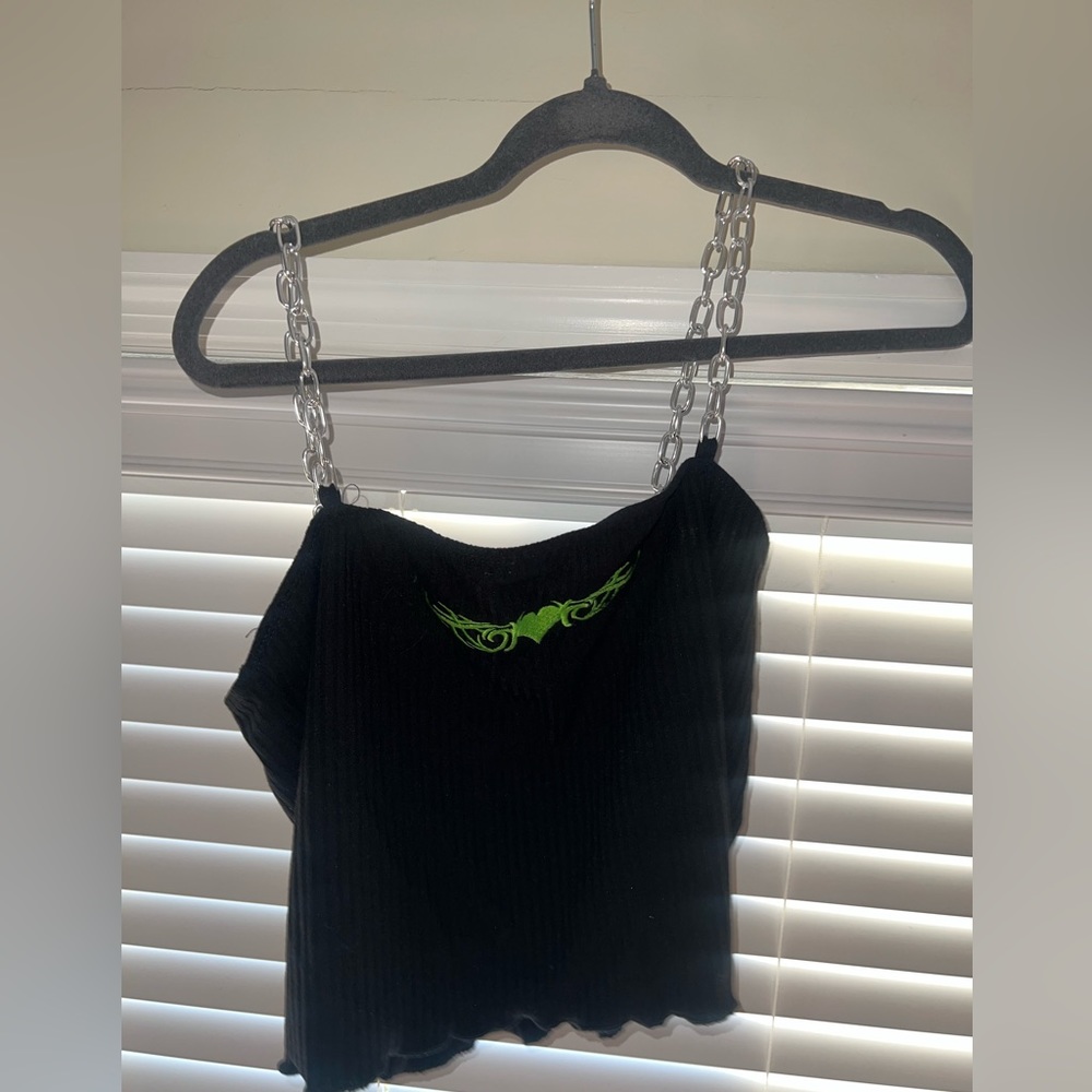 Neon heart tank top